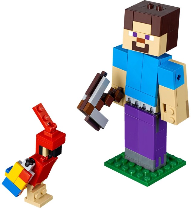 Minecraft Steve BigFig with Parrot